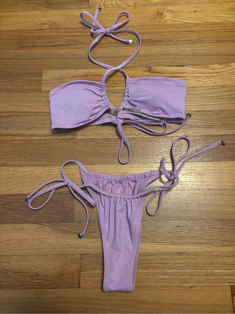 Victoria's Secret Lilac Shimmer String Bikini Set